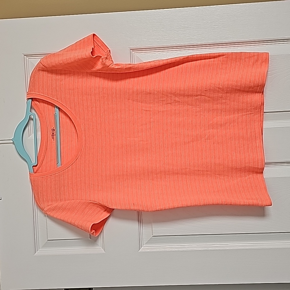 bcg neon orange with white stripes, short- sleeve t-shirt Size XL - Picture 6 of 11